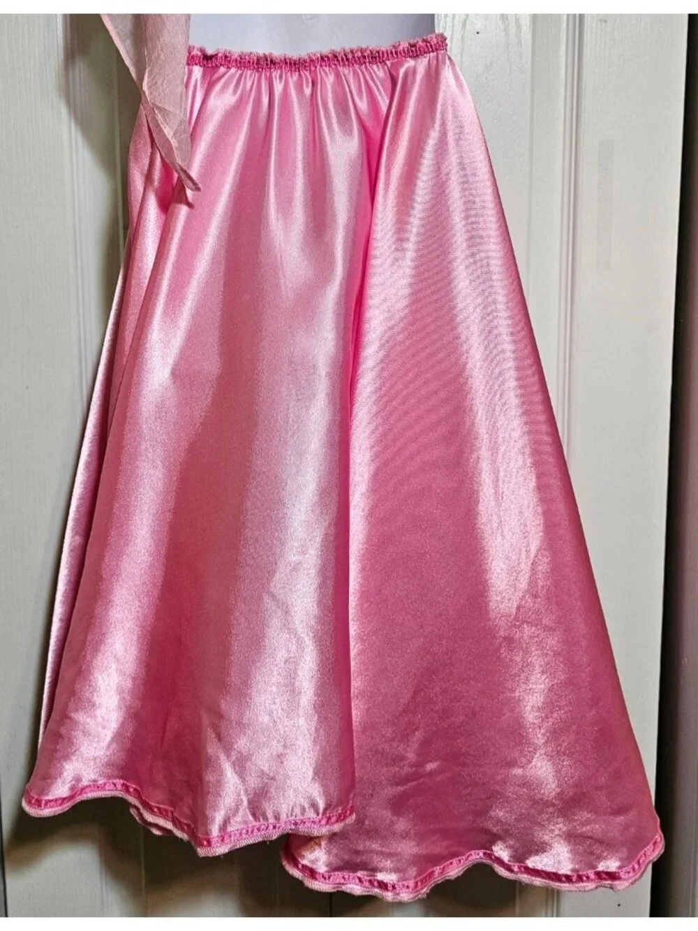 Poodle Skirt Costume Girls S/M 50s Sock Hop Glasses Scarf Halloween Pink Satin